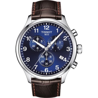Tissot Speedmaster Serie Kwarts Uurwerk Multifunctionele Chronograaf Kalender Horloge Heren horloges Blauw Staal Leer T116.617.16.047.00 Blue black