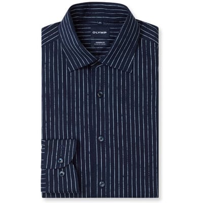 OLYMP Luxor 24/Seven Overhemd, Modern Fit, New Kent, Marineblauw