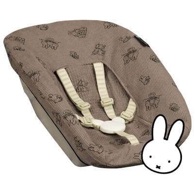 Ukje-Nijntje Newborn Hoes Tripp Trapp geschikt voor Stokke Tripp Trapp Newborn Set - Oud model met diep bakje - Premium Kwaliteit - Perfecte Pasvorm - Beschermt je Stoel - Makkelijk Wasbaar - Zacht Katoen - Taupe Nijntje