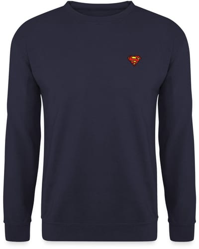 Superman klein logo S-Shield Borduurwerk Sweater Heren