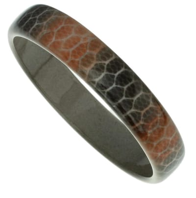 Behave - Bangle bruin met patroon - tijdloze etnische uitstraling
