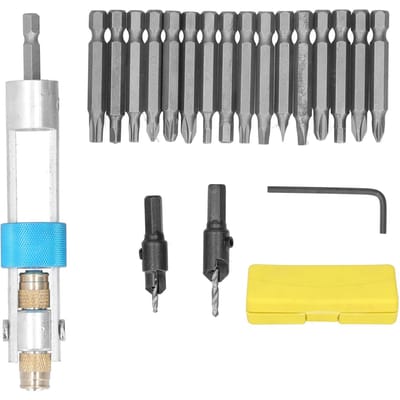 20 stuks/set Verzinkboor Hoge Snelheid Staal Schroevendraaier Bits Schroevendraaier Converter Handgereedschap