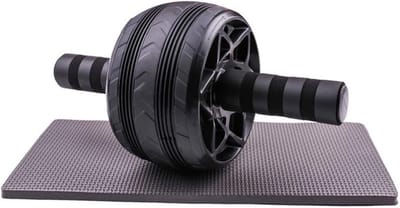 Buikspierroller - Core Trainer - Kracht Training - Lichtgewicht Duurzaam - 1000 Gram - Zwart
