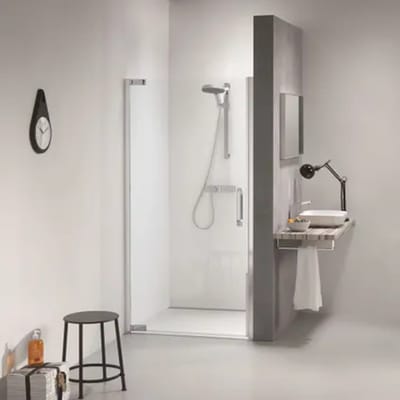 Sealskin Impact Swingdeur 900mm Voor Plaatsing Tussen 2 Muren Chroom/zilver Hoogglans | 8mm Helder Veiligheidsglas