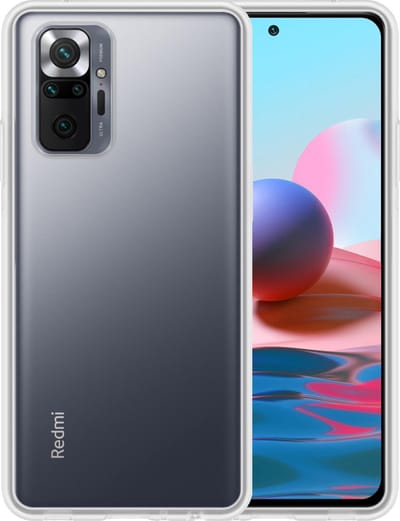 Hoesje - Geschikt voor Xiaomi Redmi Note 10 Pro - Sterk & Shockproof - Hoes Cover - Siliconen Case - Telefoonhoesjes - Transparant