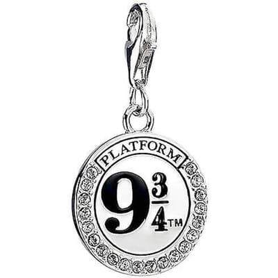 The Carat Shop - Harry Potter - Sterling Zilveren Platform 9 3/4 Ketting Versierd met Kristallen