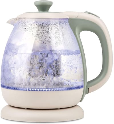 Zyrex® Waterkoker glas - Waterkoker - Aquagroen- ‎20cm x 16cm x 21cm