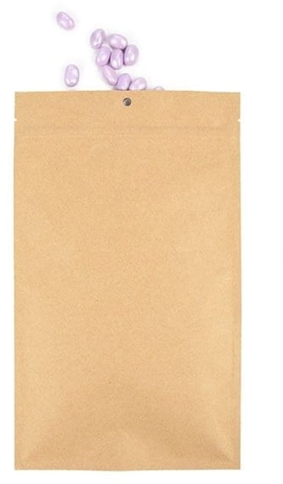 Kraft Gripzakken 17.8 x 30.5 cm met ophanggat (100 stuks) | gripzak | ziplock zakken | ziplock zakjes