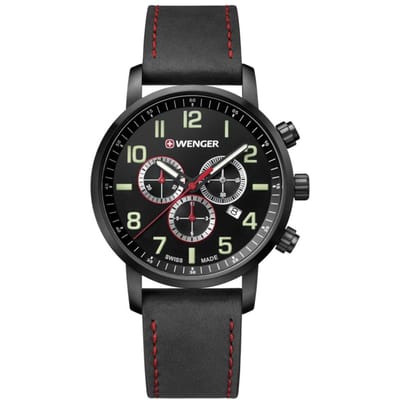 Wenger 01.1543.104 Heren Horloge Swiss-made 43mm 20 ATM