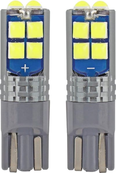 T10 LED - CANBUS - 10 SMD - 12/24V - Wit - 2 stuks