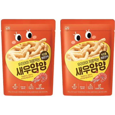 Namyang Mon Premier Snack Yum Yum pour Enfant Aliment Soufflé Doux pour les Doigts 40g 2 Paquets
