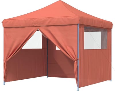 Partytent Terracotta - Feesttent Luifel - Buitenfeesten Organiseren - Water- en UV-bestendig - 292 x 292 x 315 cm - Terracotta
