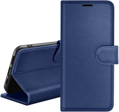Zanae, Hoesje geschikt voor Samsung A24 - Wallet Case & Magneetsluiting, Nachtblauw