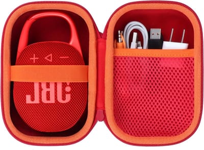 Duurzame Hard Case voor JBL Clip 5 en Clip 4 Draagbare Speaker - Rood, Schokbestendig en Waterdicht