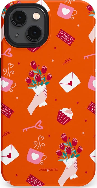 Casetastic Hoesje Geschikt voor Apple iPhone 13 Magsafe - Stijlvolle Beschermende Duo-layer Case - Valentijnsdag Feest