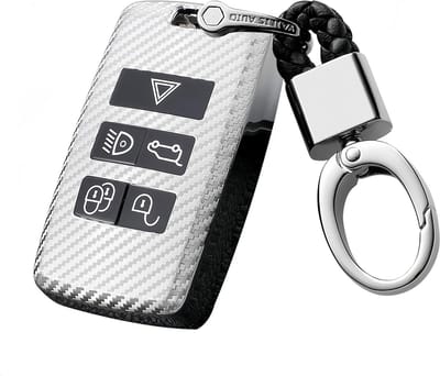 Sleutelhoes voor Land Rover en Jaguar - TPU Sleutelbescherming voor 5-knops Autosleutel, Geschikt voor Range Rover, Discovery en Evoque, Auto Accessoires 2019-2024