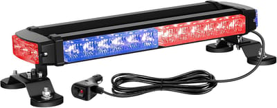 Led Zwaailicht - Knipperlicht Strobe - Voertuig Signalisatie - Magnetische Bevestiging - 42 x 16 x 12 cm - Rood Blauw