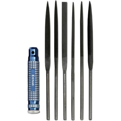 Donau Elektronik M60 Profiline Needle Files Set 7 stuks met metalen houder Slaglengte 75 mm Lengte 160 mm 1 stuk(s)