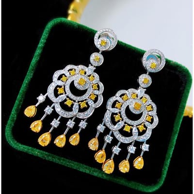 S925 Sterling Zilver Echte Topaas Sieraden Hangende Oorbel Voor Vrouwen Luxe Ametrien Topaas Edelsteen Zilver 925 Sieraden Orecchini Meisjes