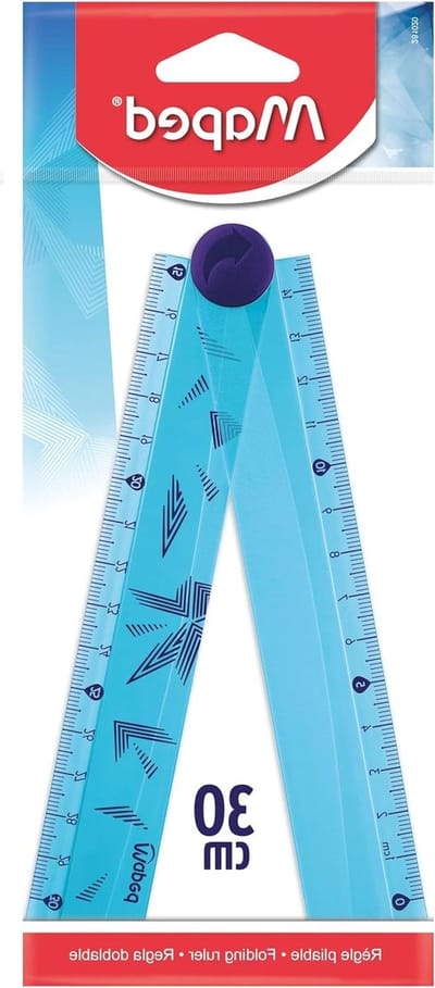 Opvouwbare Liniaal - 2-in-1 Meetlat - Schoolwerk - Compact Vouwbaar - 15/30 cm - IJsblauw