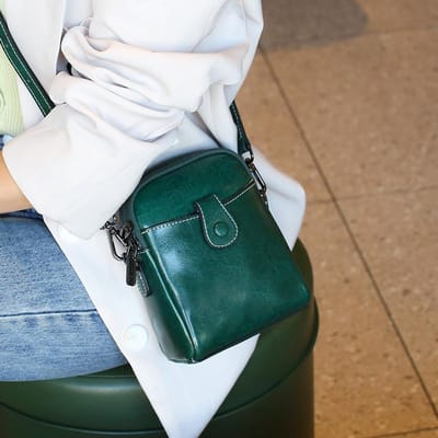 Echt Leer Mobiele Telefoontas Mini Kleine Tas Dames Tas Herfst en Winter Nieuwe Schoudertas Crossbody Tas Mini Kleine Tas black