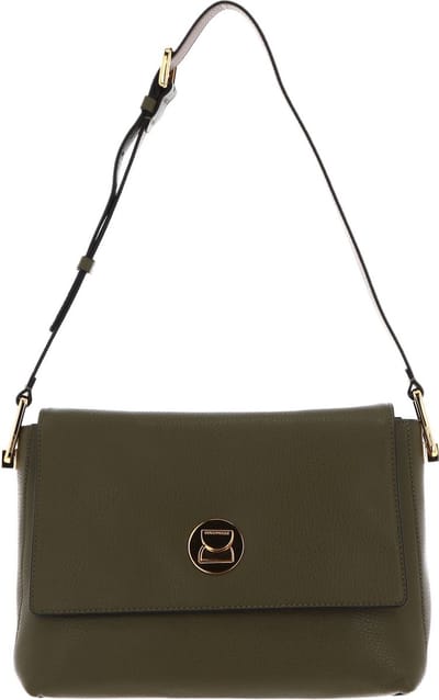 COCCINELLE Leren Schoudertas Liya Shoulderbag Loden / Brule Groene