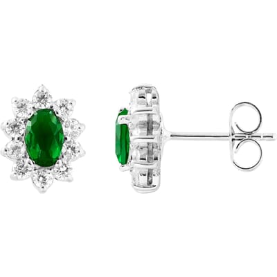 Oorbellen "Emerald" zilveren sieraden 925 - Kate