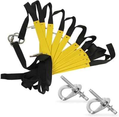 Brandreddingsladder - Noodtrap Touwladder - Huis Ontsnapping - Antislip Lichtgewicht - 4 Meter - Rood