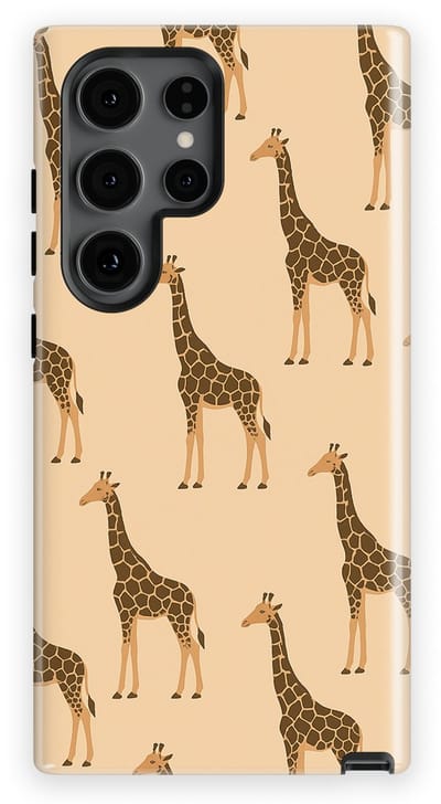 DripCase Luipaard Hoesje Samsung Galaxy S24 Ultra | Backcover met Mag | Hoesje met Dierenprint Samsung Galaxy S24 Ultra Giraffe