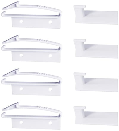 Cosensi- Ladeveiligheidsloten 4 stuks - Kindveilige Meubelvergrendeling - Onzichtbare Ladevergrendeling - Veiligheidskastsloten - Eenvoudig te installeren - Wit kunststof 82 x 36,5 mm - Kindveiligheidslock