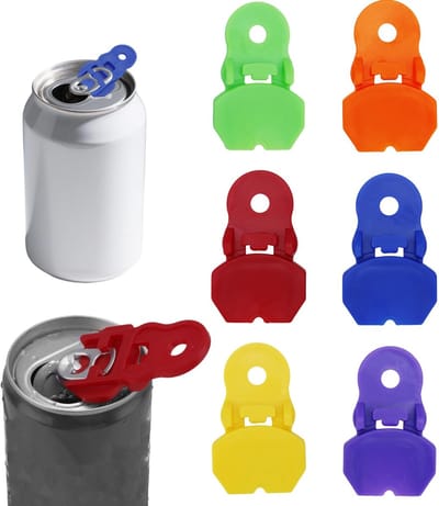 Dailygoods - Handmatige Blikopener - Eenvoudige Ringtrek - Draagbaar - 6 Kleuren - Veiligheidslipje - Gemakkelijk Openen - Geschikt voor Frisdrank en...
