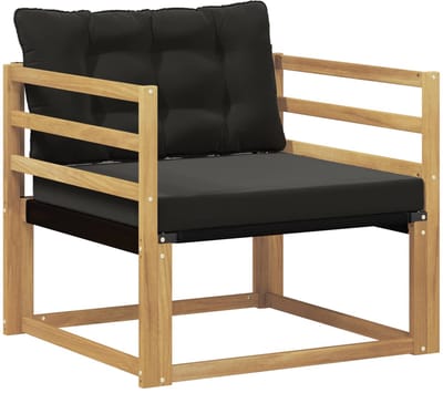 vidaXL - Buiten - bank - set - Massief - Acaciahout - en - Textilene - Wit