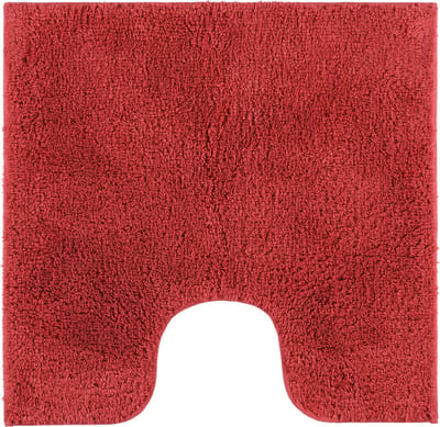 Casilin WC Mat met Uitsparing 60x60cm Havana - Antislip Toiletmat - Vierkante Badmat - Waterabsorberend en Sneldrogend - Wasbaar - Rood / Bordeaux