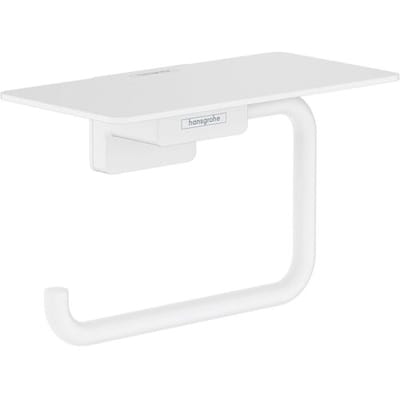 Hansgrohe AddStoris Q closetrolhouder - met planchet - mat wit