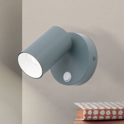 ORION Penn wandspot, lichtgroen, Ø 10,5 cm, staal/aluminium