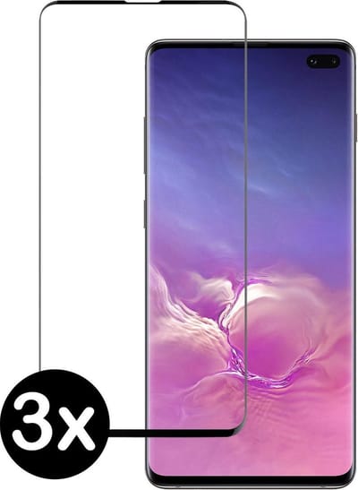 Screenprotector - 3 Stuks - Geschikt voor Samsung Galaxy S10 - Full Cover - Beschermglas - Gehard Glas - Tempered Glass - Screen Protector
