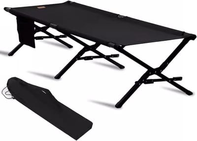 Campingbed - Slaapbed Vouwbed - Buiten Ontspannen - Stevig Stalen Frame - 200 lbs Draagvermogen - Kleur 3