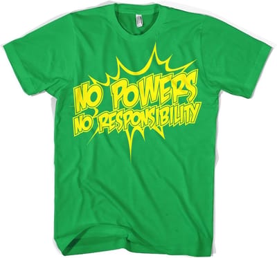 Hybris No Powers No Responsibility T-shirt Groen