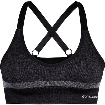 Gorilla Wear Selah Seamless Sportbeha - Zwart - XS/S