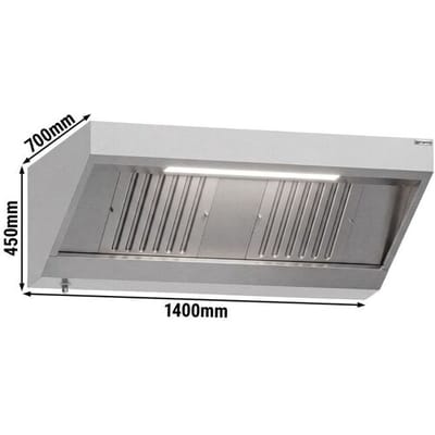 GGM Gastro Wandhaube - 1400mm - mit Filter & Lampe
