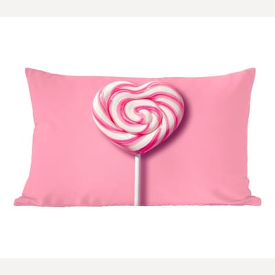 Sierkussens - Kussentjes Woonkamer - 60x40 cm - Snoep - Lolly - Hart- Roze