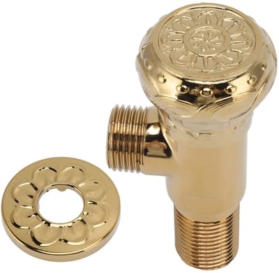 Dailygoods- Hoekstopkraan Goud Antiek - Volledig Koperen Kraan - Waterafsluitkraan - Afsluiter voor Badkamer/Keuken - Hoogwaardige Kwaliteit - Modieus Ontwerp - Waterkraan