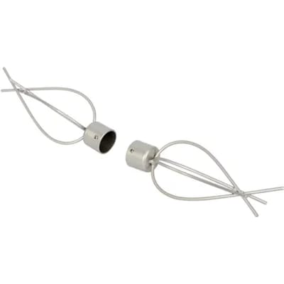 Decomode Gordijnknoppen Cube - Wit Mat - Metaal - Diam. 28mm - 2 Stuks