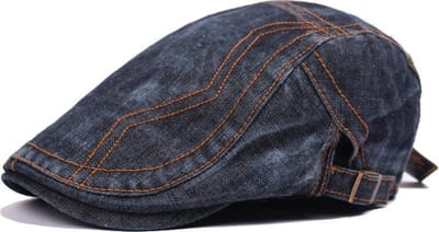 Winkrs - Flatcap Denim – Donkerblauw – Verstelbare Pasvorm – Stevige Spijkerstof Pet met Zonneklep – Stijlvolle Outdoor & Casual Cap - y2k