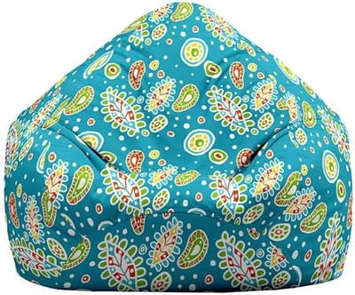 Zitzakhoezen - Bohemen patroon - Speelgoed opbergen - Wasbaar materiaal - 80 x 90 cm - Blauw