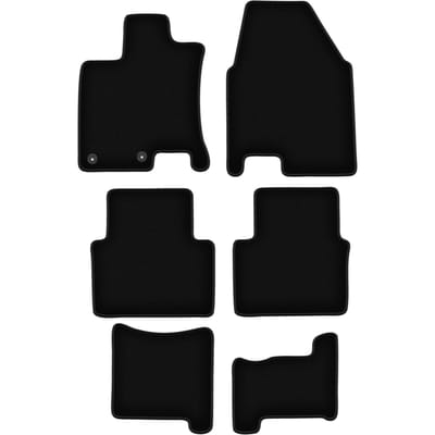 BASIC zwarte velours matten voor: Nisan Qashqai +2 crossover (2008-2013)
