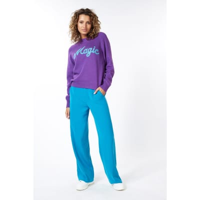 EsQualo Trouser City Flair Petrol Maat: 34 | Pantalons Outlet | Dames | Blauw