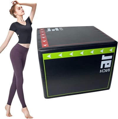Springoefenbox - Fitness Box - Kracht Training - Schokabsorberend - 40x30x35 cm - Zwart