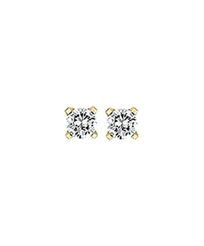 The Jewelry Collection Oorknoppen Zirkonia - Geelgoud