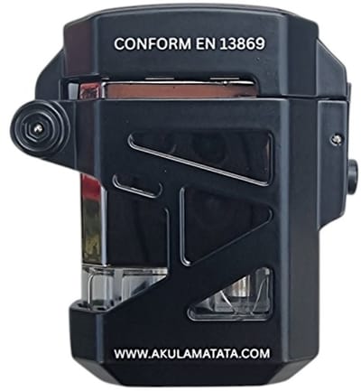 AKULAMATATA LumaFlare Windproof Jet Flame Lighter with Multicolor LED Light